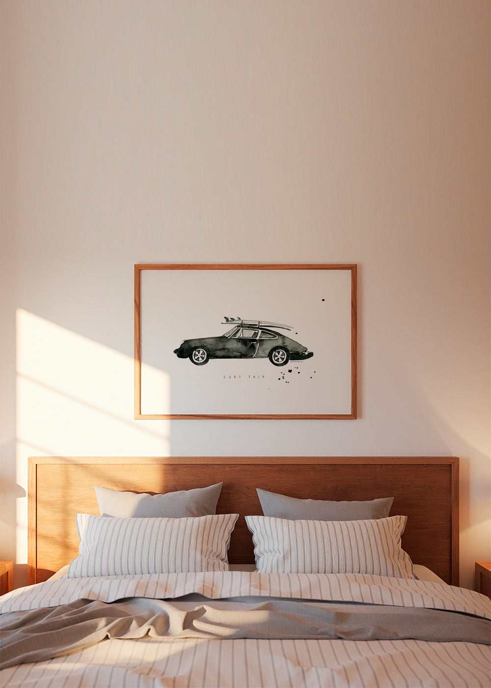 Sportskunst: Porsche med surfboards