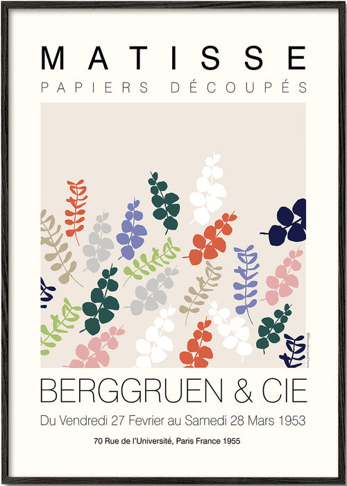 Botanisk plakat Matisse udskårne blade