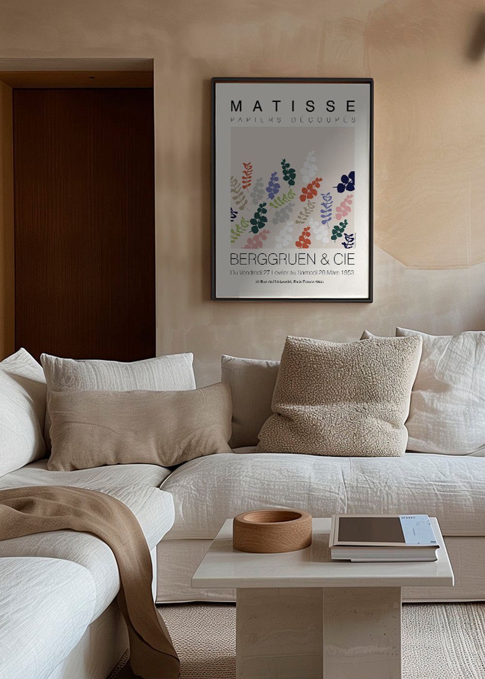 Botanisk plakat Matisse udskårne blade