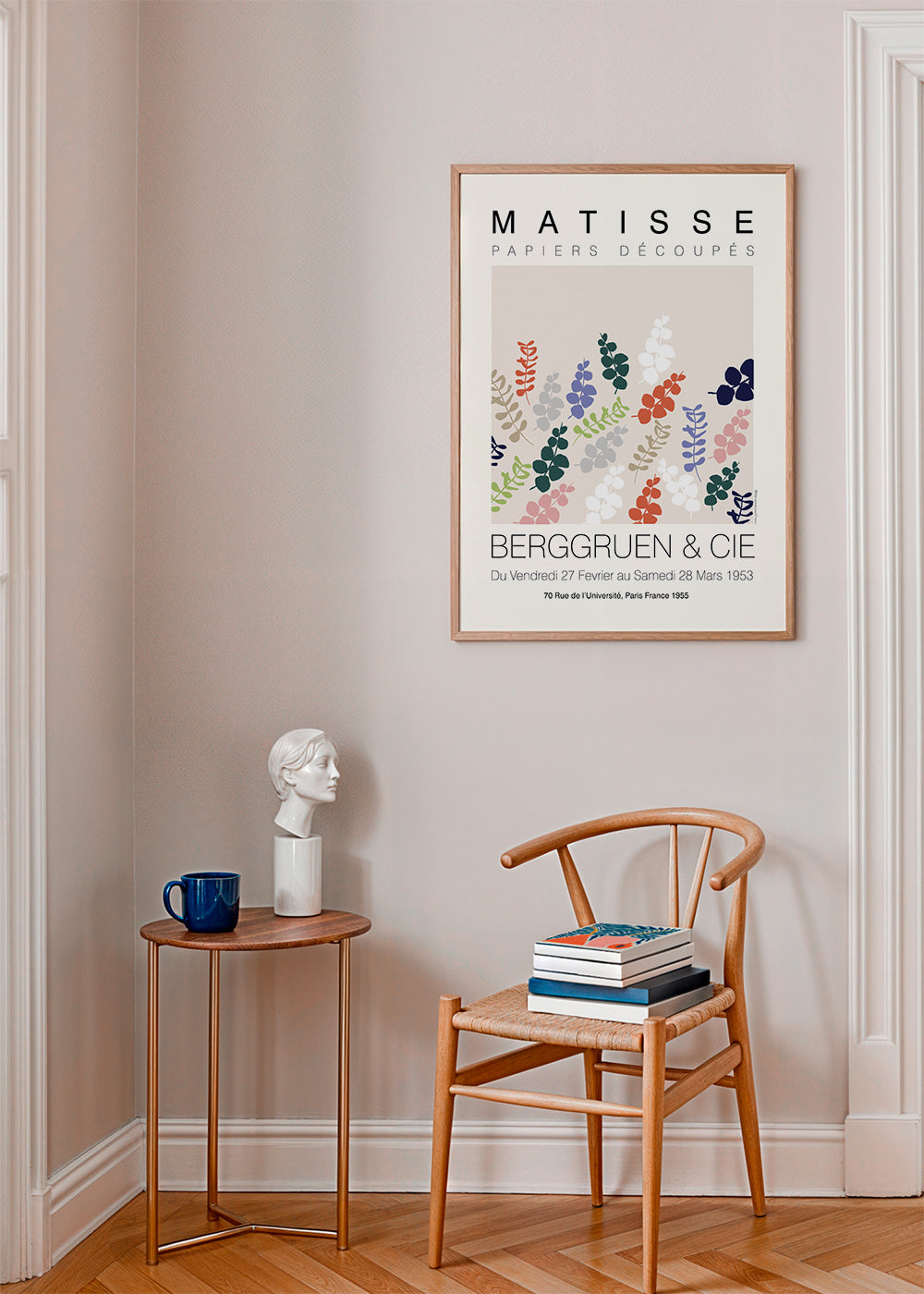 Botanisk plakat Matisse udskårne blade