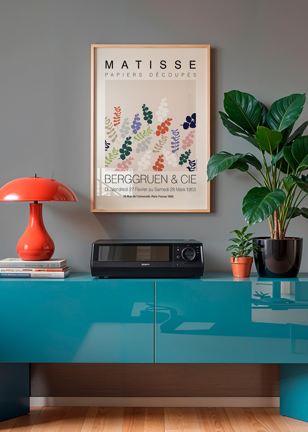 Botanisk plakat Matisse udskårne blade