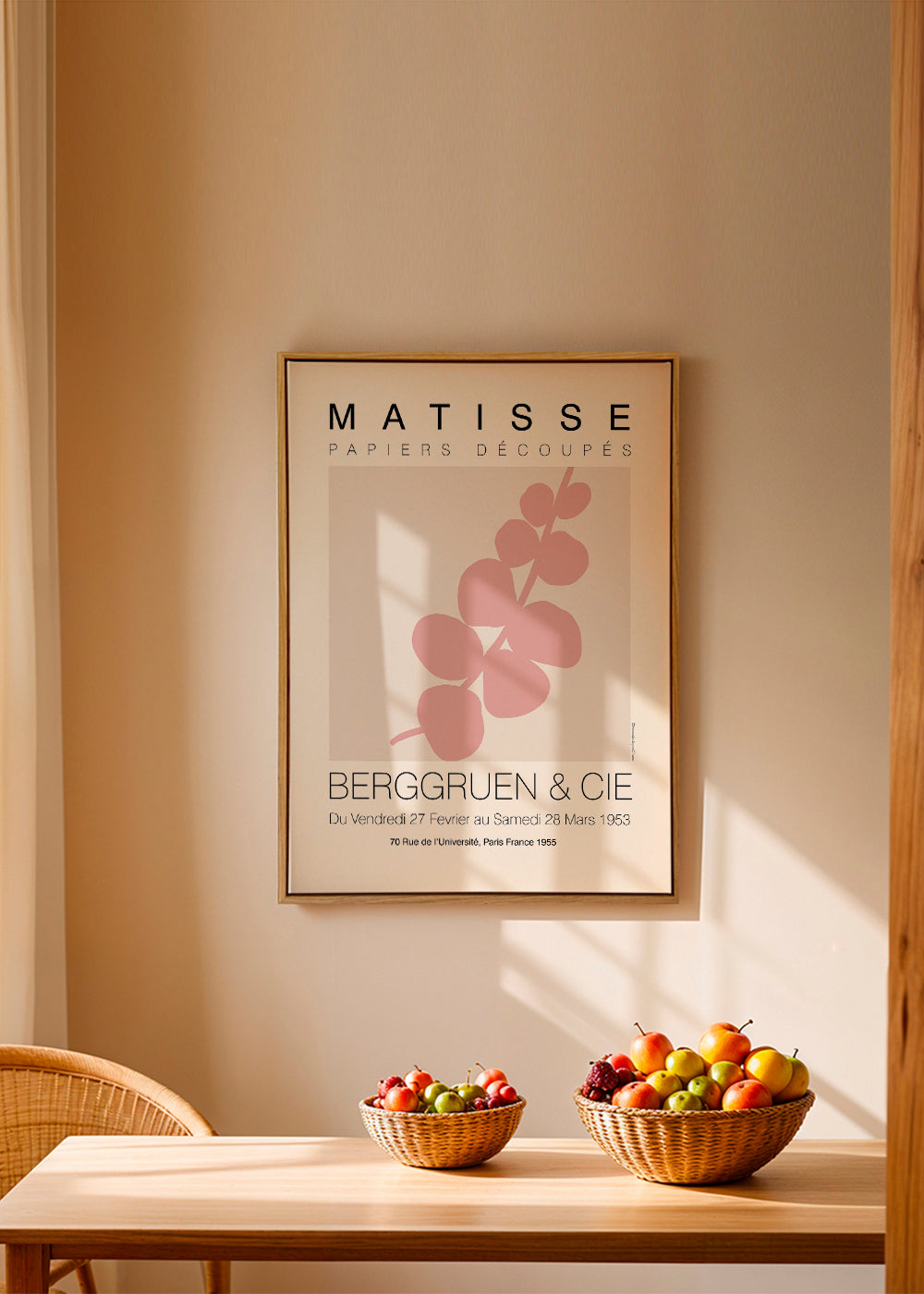 Botanisk plakat rosa blad