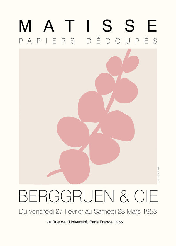 Botanisk plakat rosa blad