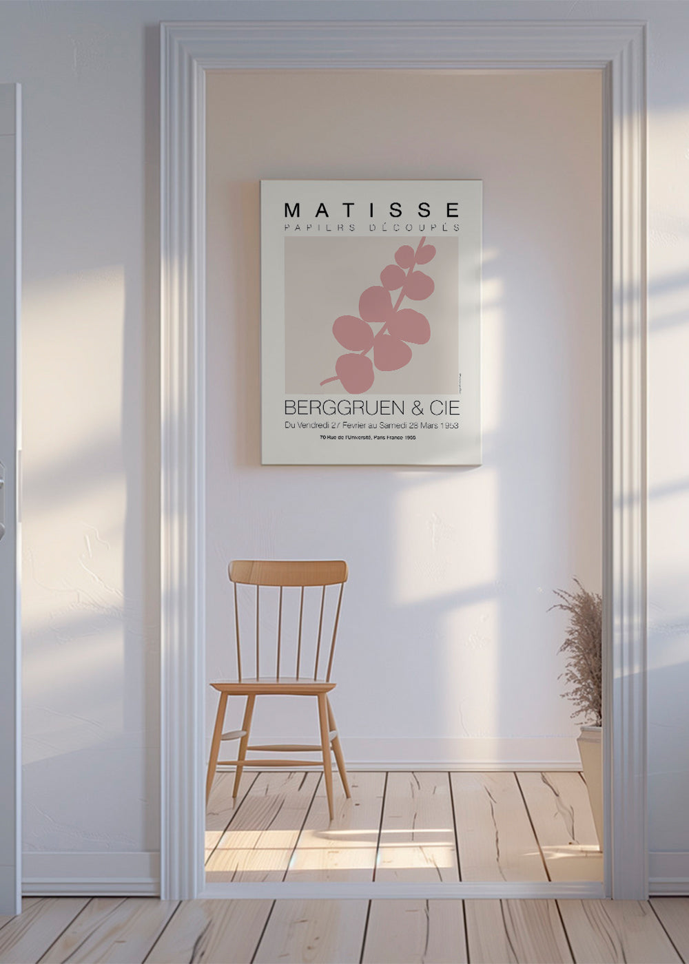 Botanisk plakat rosa blad