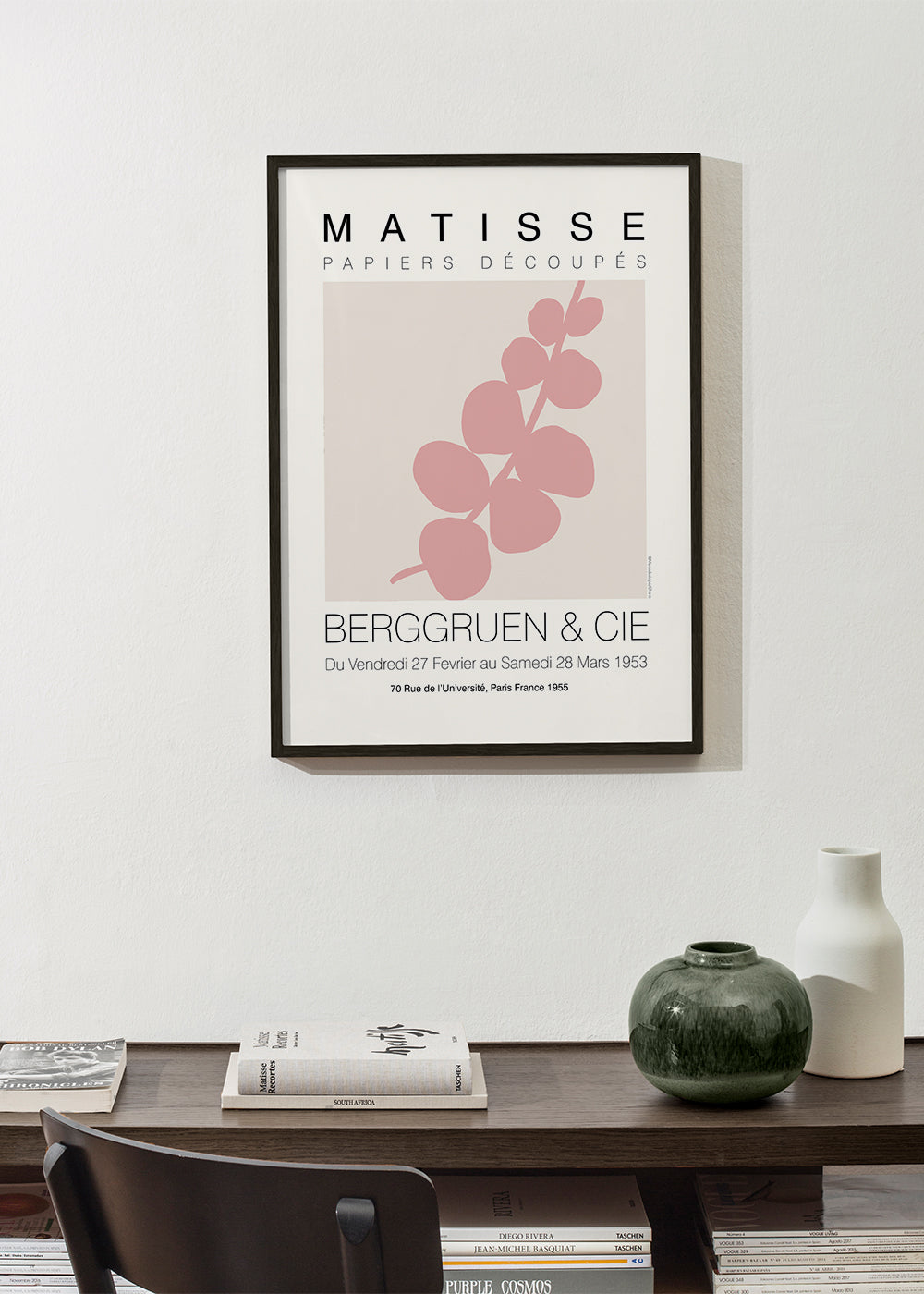 Botanisk plakat rosa blad