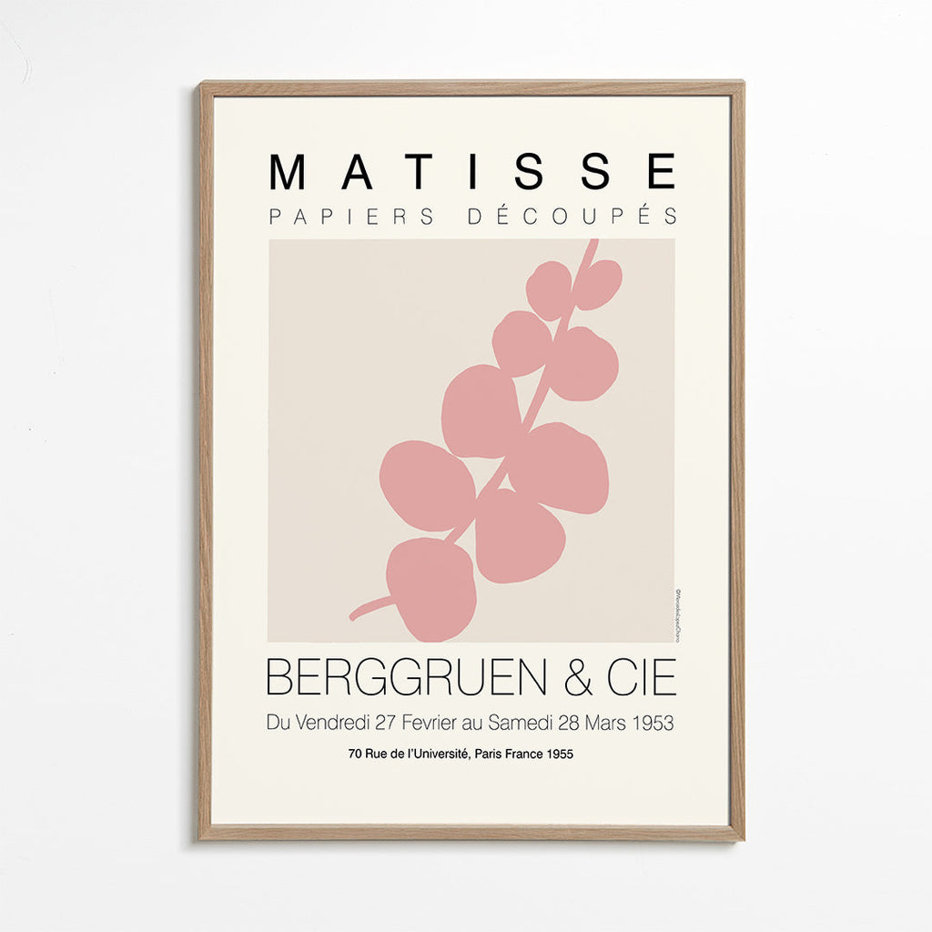 Botanisk plakat rosa blad