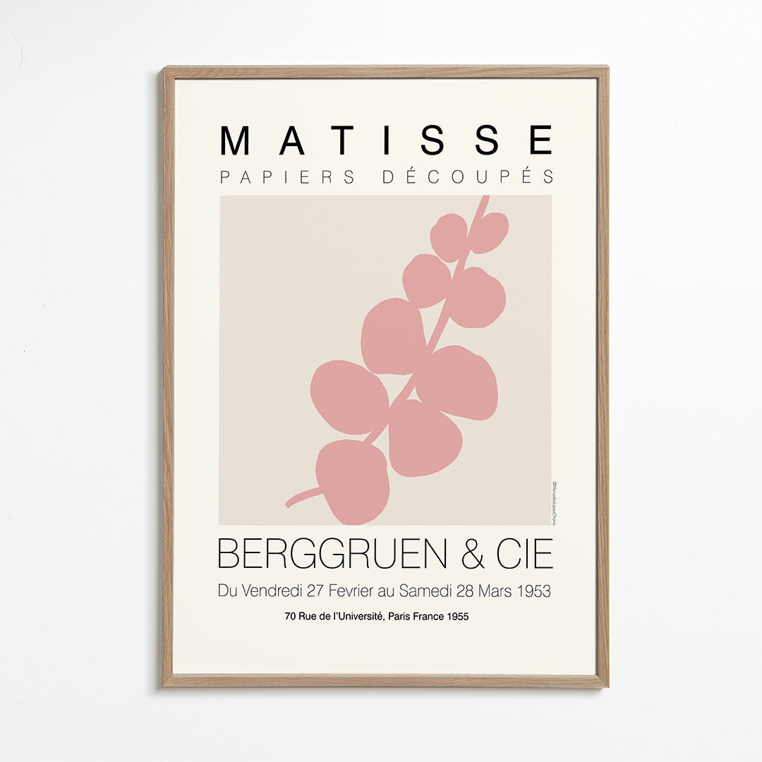 Botanisk plakat rosa blad