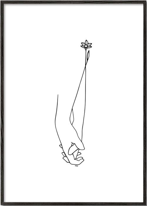 Minimal linjeillustration af hænder