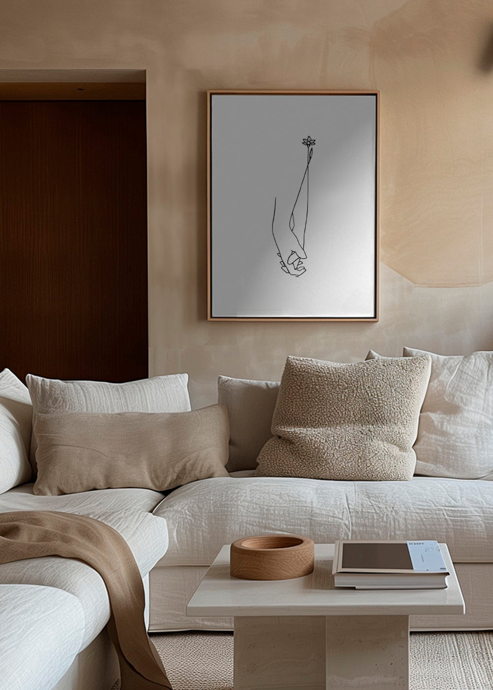 Minimal linjeillustration af hænder