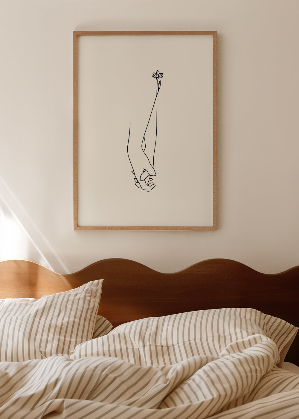 Minimal linjeillustration af hænder