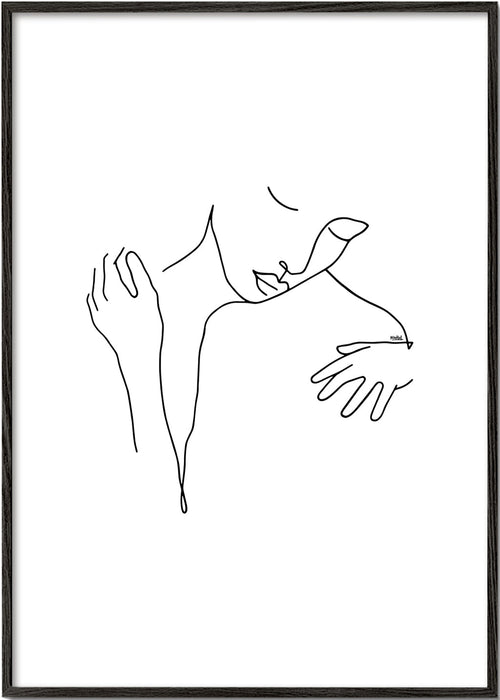 Linjetegning omfavnelse minimal