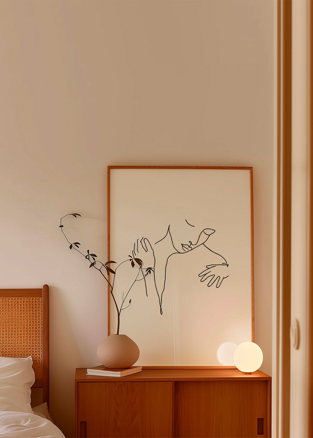 Linjetegning omfavnelse minimal