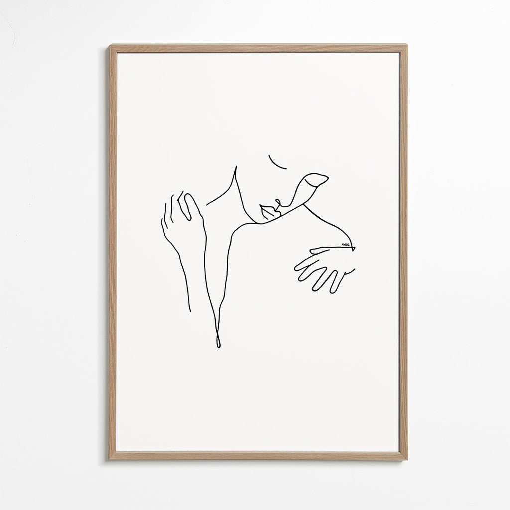 Linjetegning omfavnelse minimal