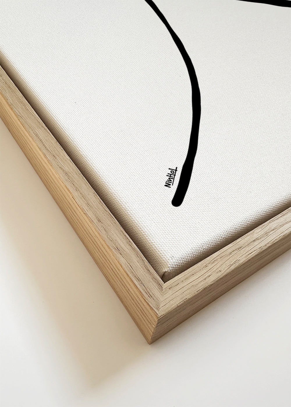 Minimal ansigtillustration med blomstervippe
