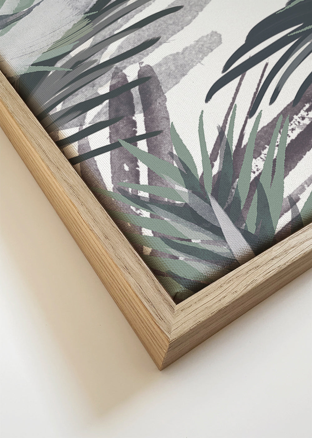 Botanisk plakat med palmer i akvarel