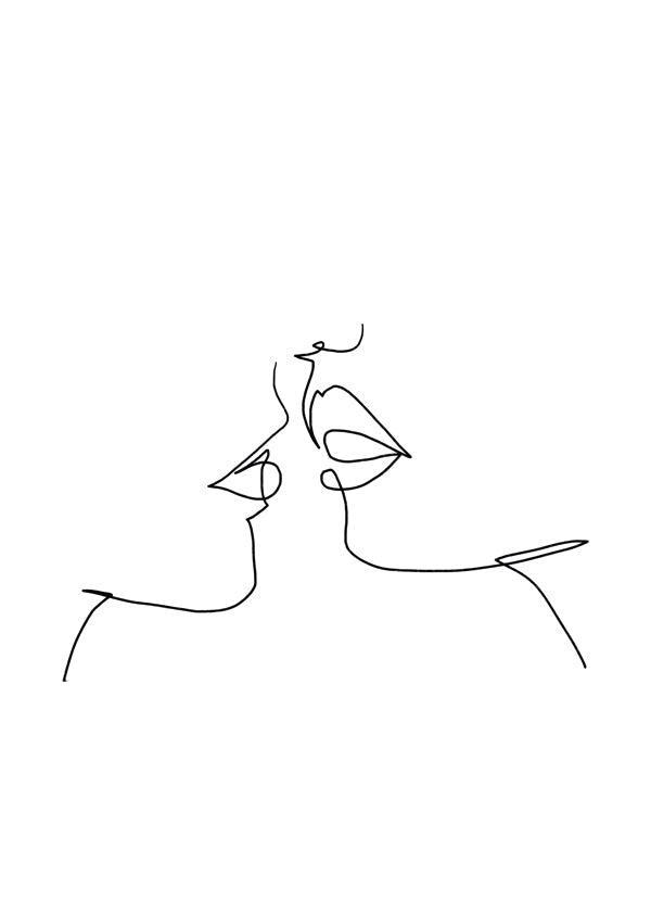 Illustration kys i én streg