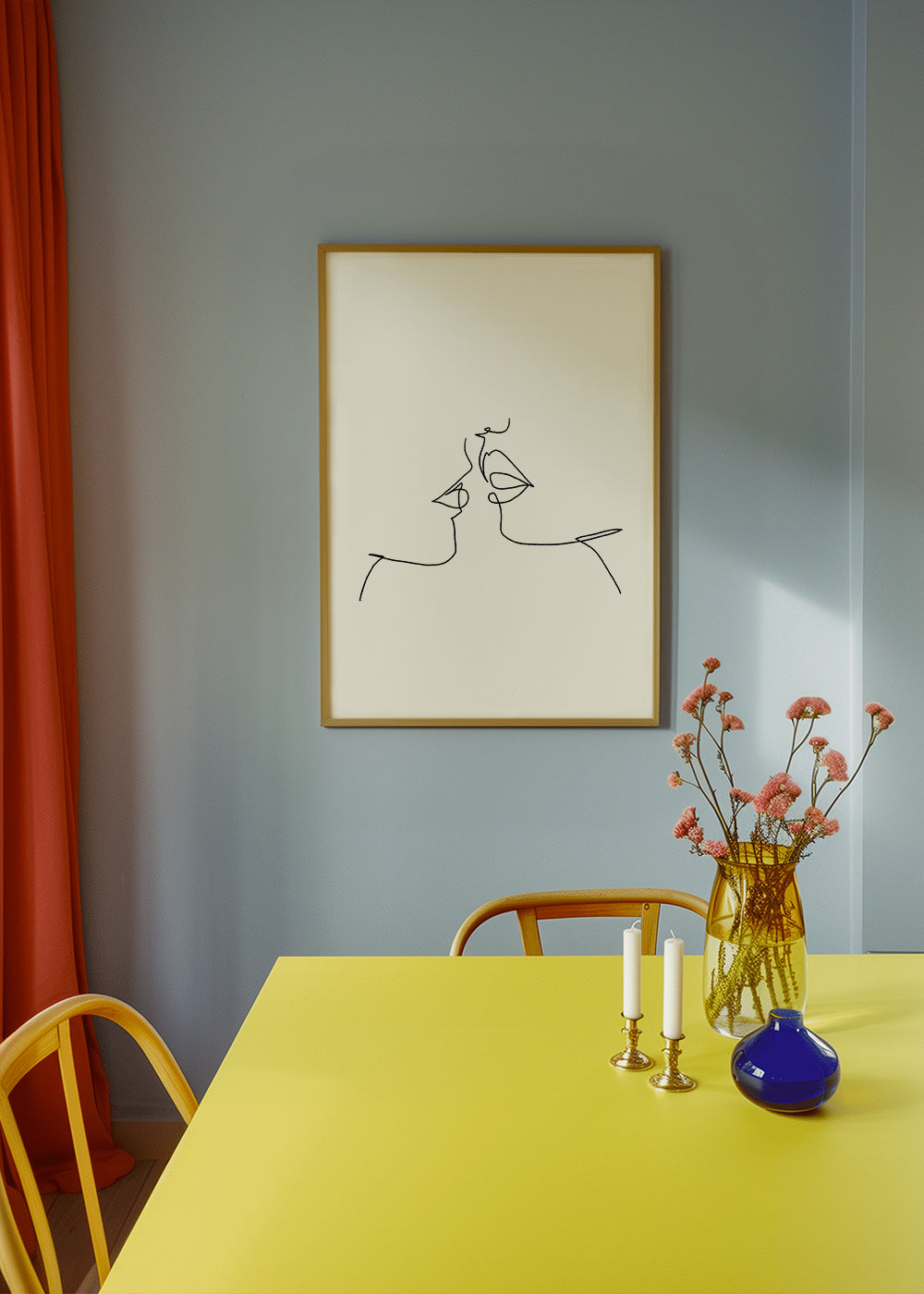 Illustration kys i én streg