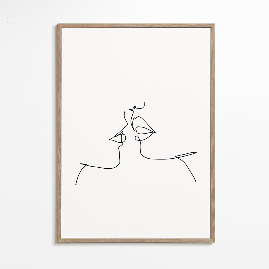 Illustration kys i én streg