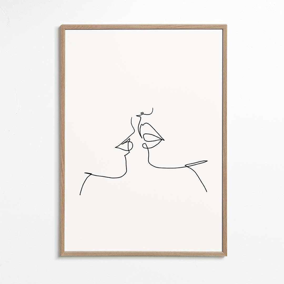 Illustration kys i én streg