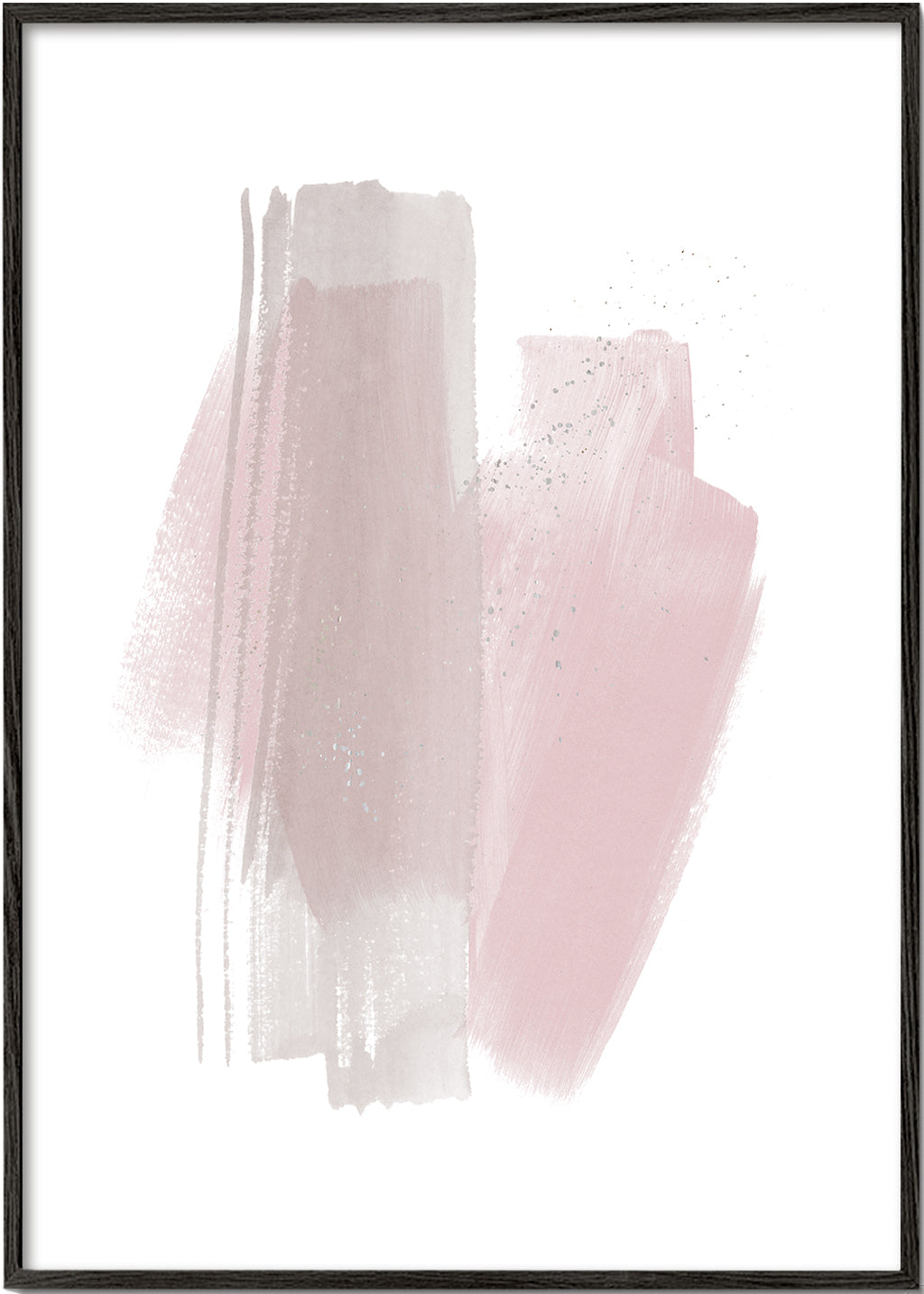 Abstrakt billede med rosa og beige strøg