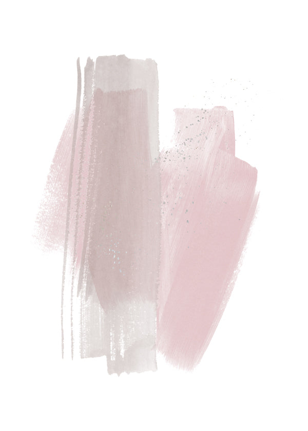 Abstrakt billede med rosa og beige strøg