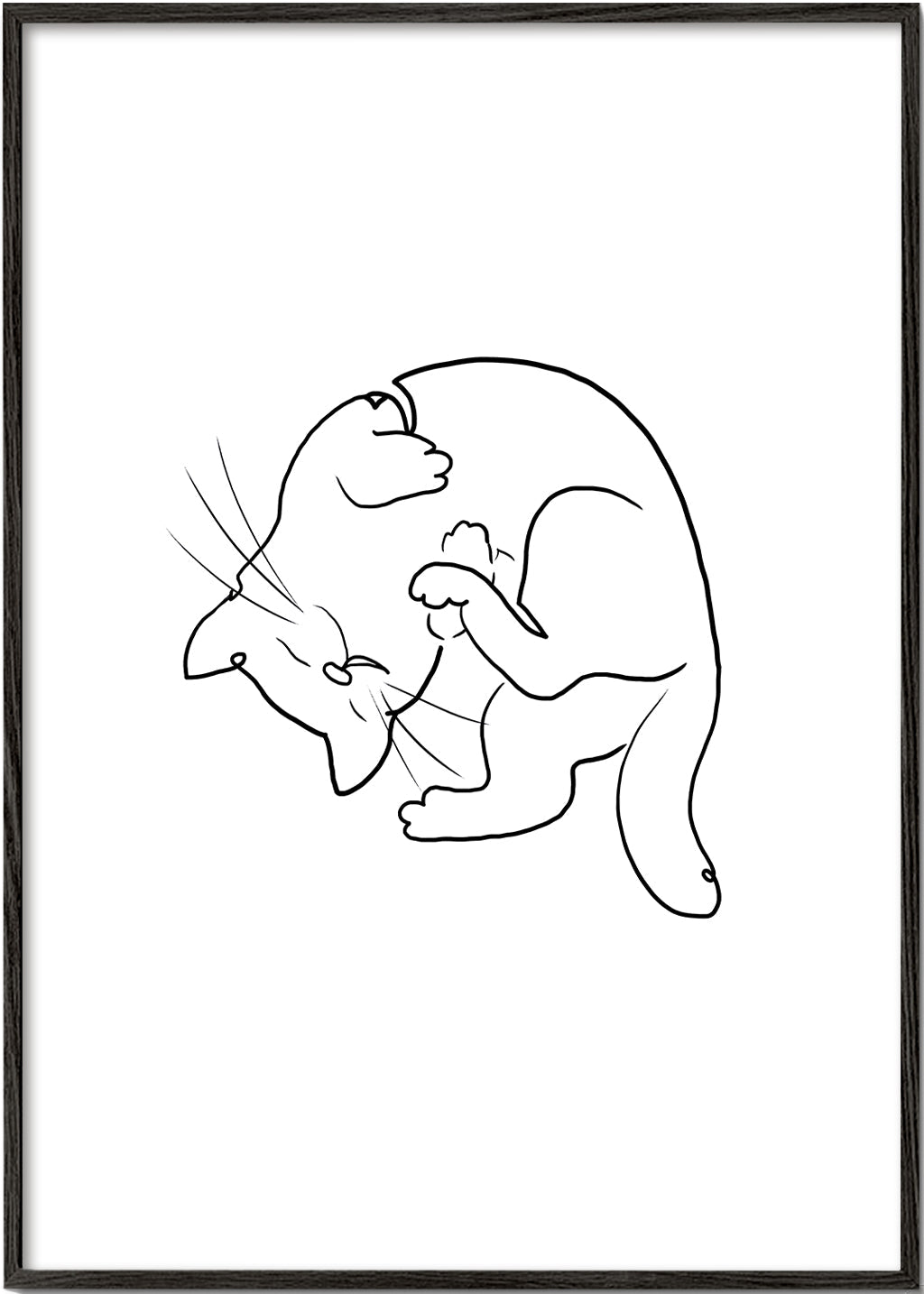 Billede kat linjetegning