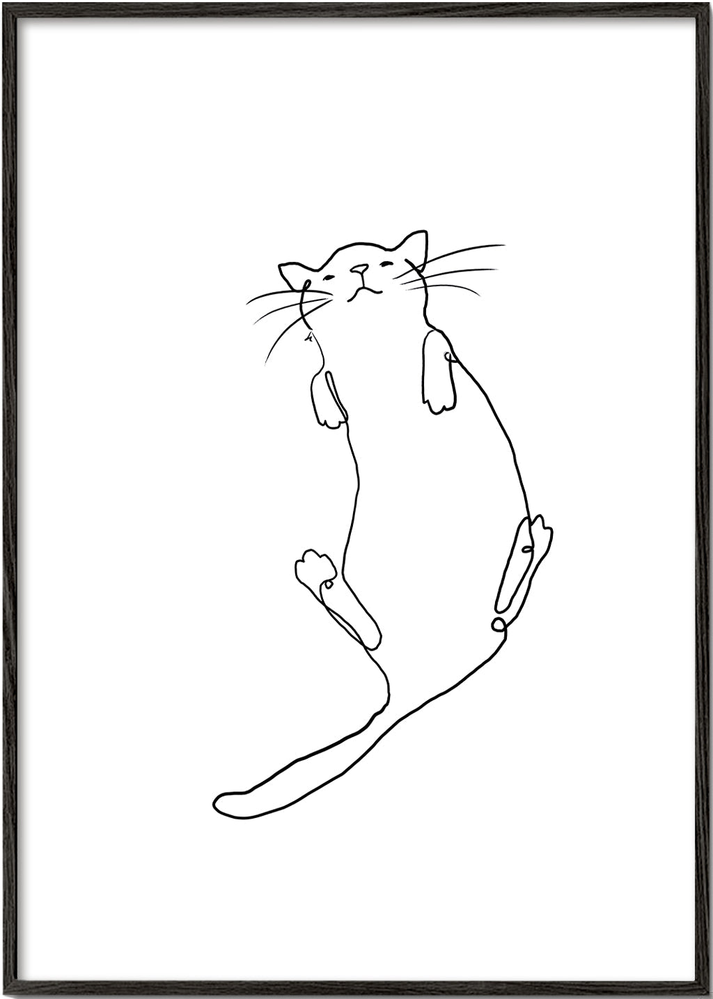 Plakat kat linje minimalistisk