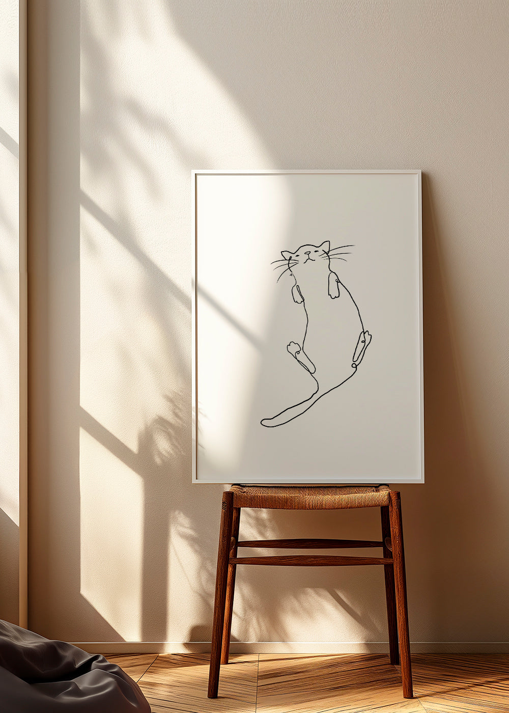 Plakat kat linje minimalistisk