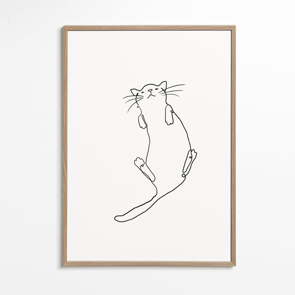 Plakat kat linje minimalistisk