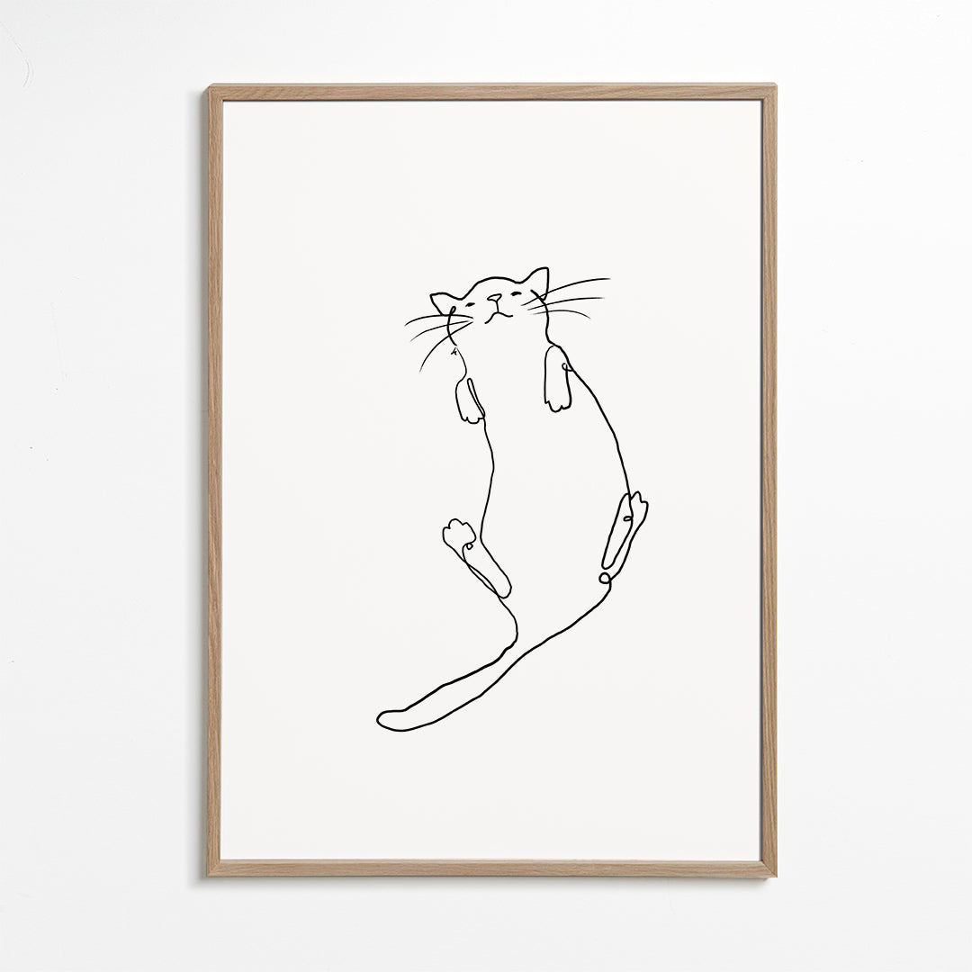 Plakat kat linje minimalistisk
