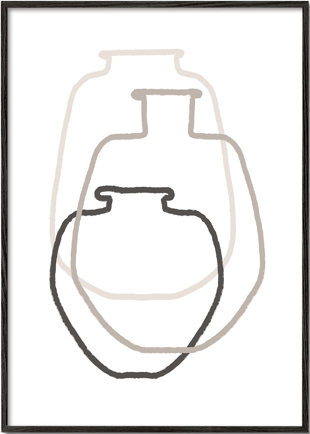 Minimalistisk design lineære vaser i overlap