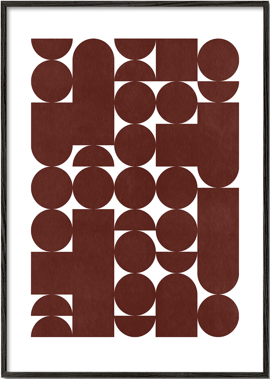 Geometrisk plakat retro brun