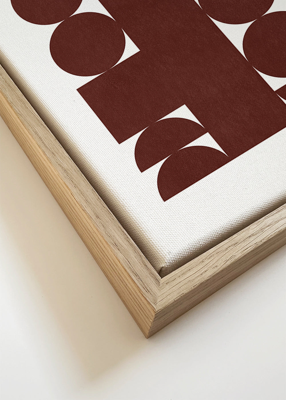 Geometrisk plakat retro brun
