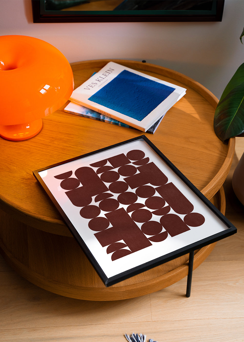 Geometrisk plakat retro brun