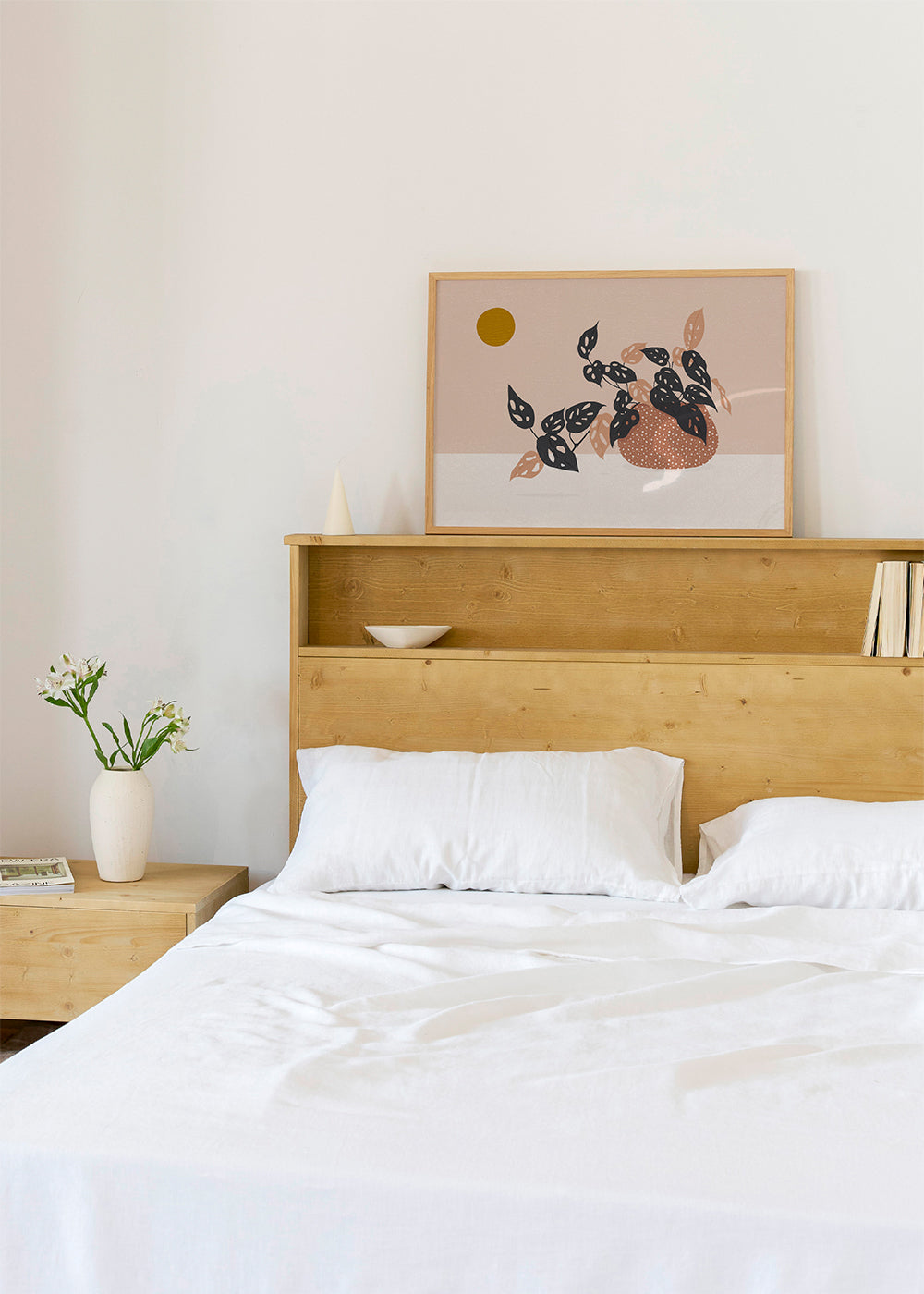Botanisk plakat med potteplante
