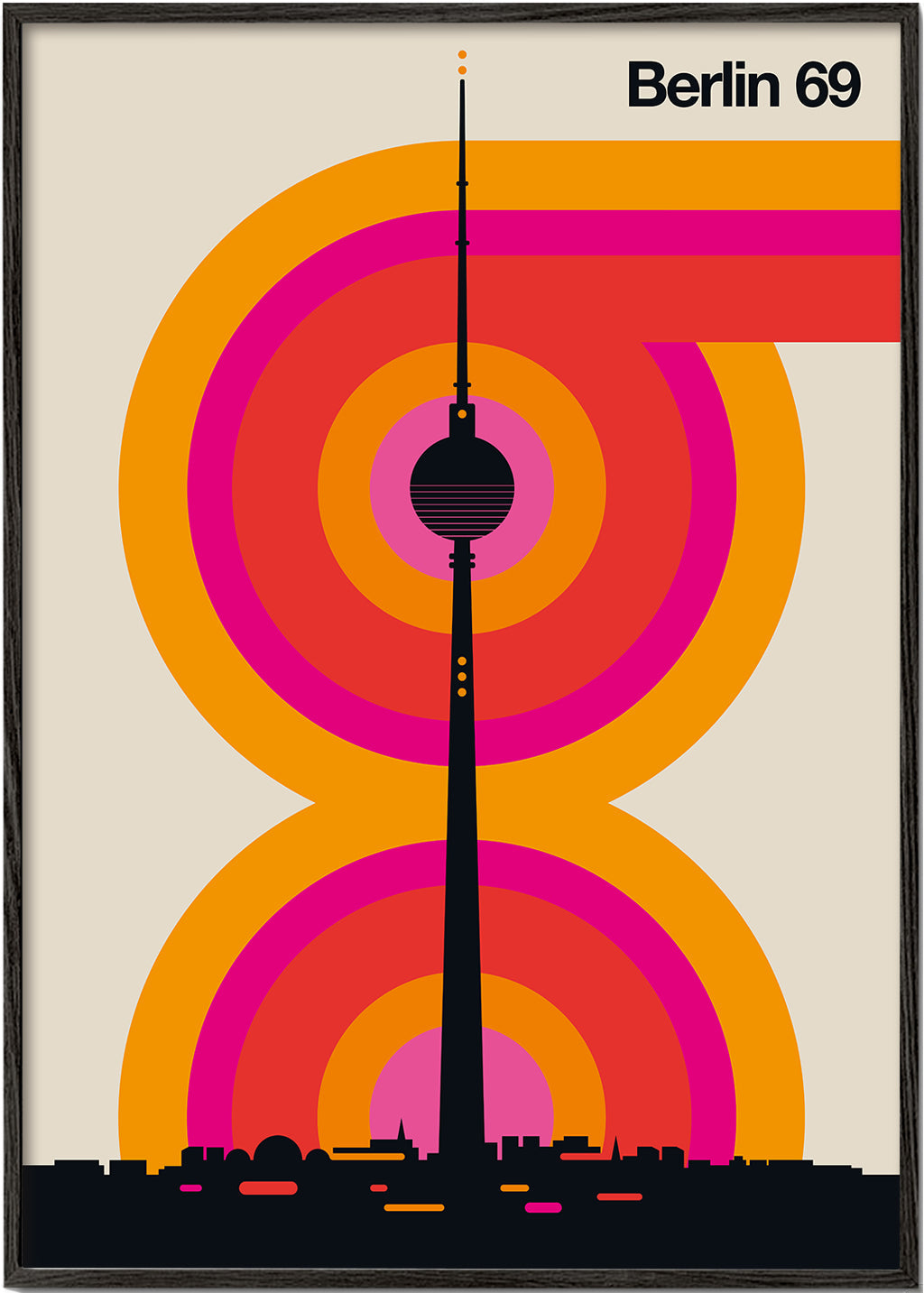 Bykunst Berlin 69 tårnsilhuet plakat