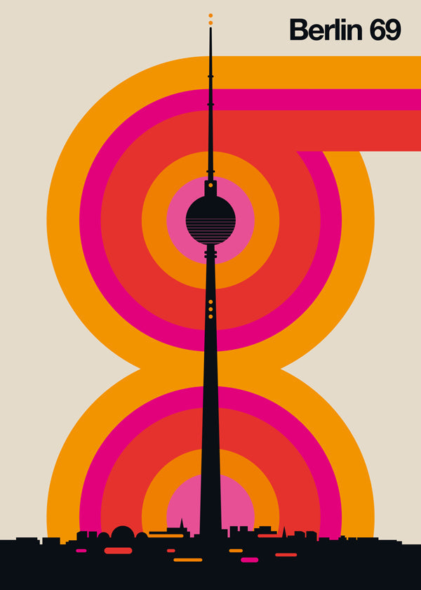 Bykunst Berlin 69 tårnsilhuet plakat
