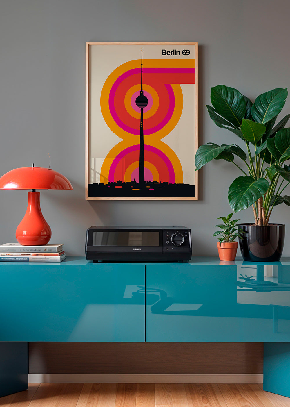 Bykunst Berlin 69 tårnsilhuet plakat
