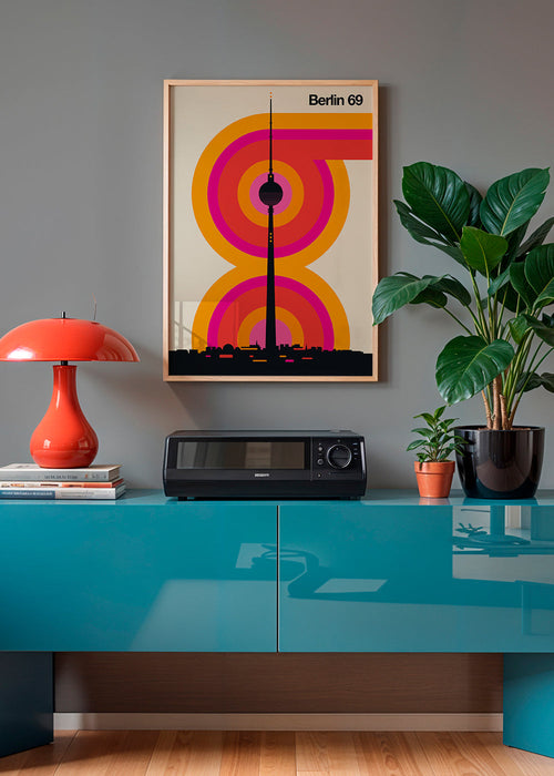 Bykunst Berlin 69 tårnsilhuet plakat