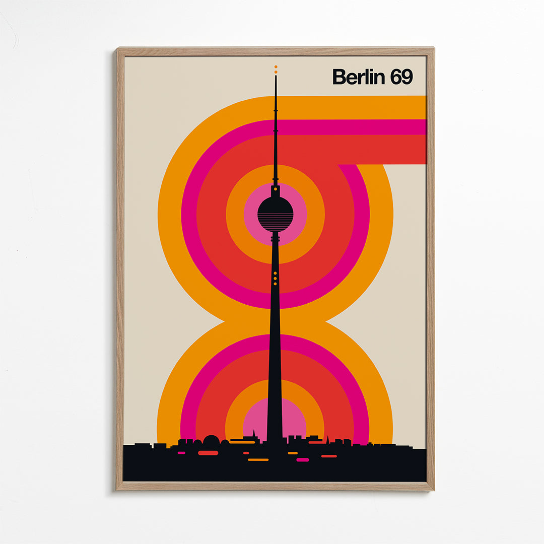 Bykunst Berlin 69 tårnsilhuet plakat
