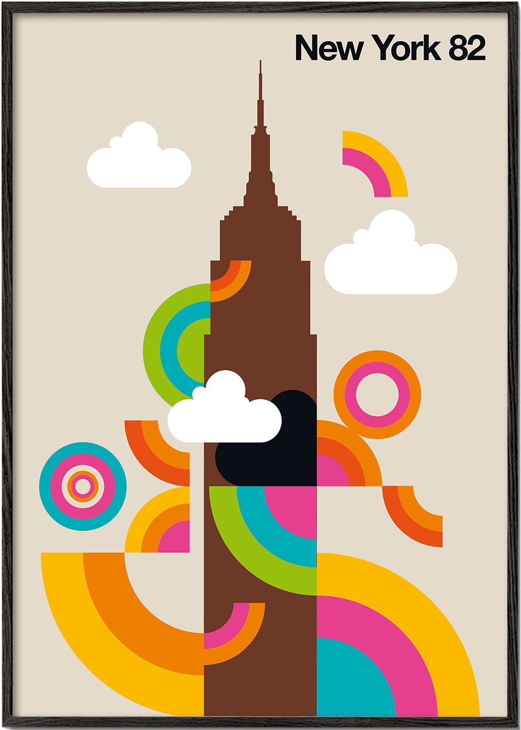 Rejseplakat New York 82 retro stil