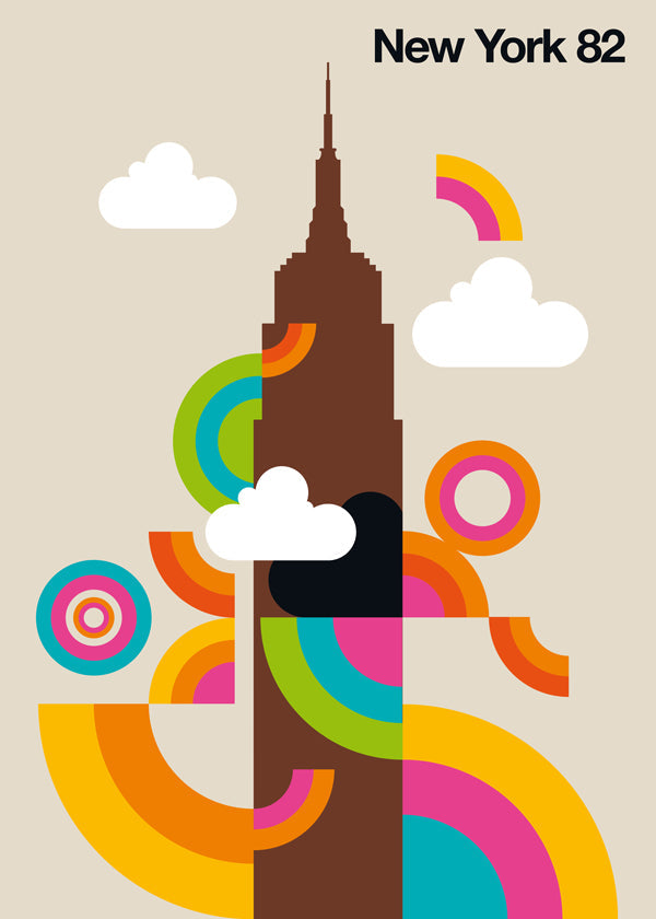Rejseplakat New York 82 retro stil