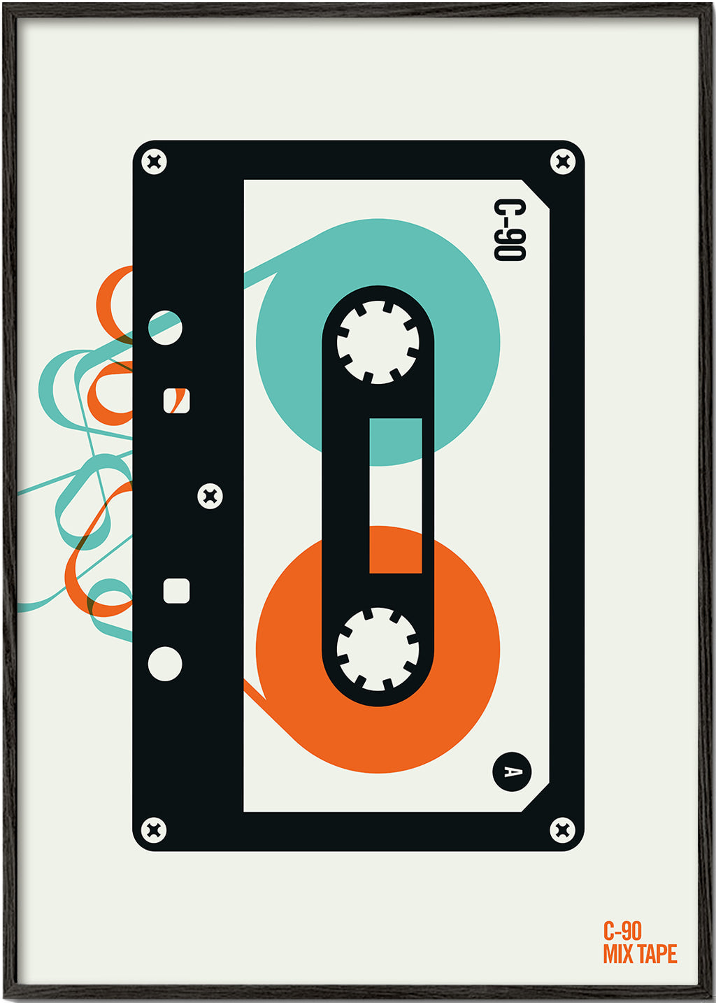 Vintage plakat Mixtape kassette illustration
