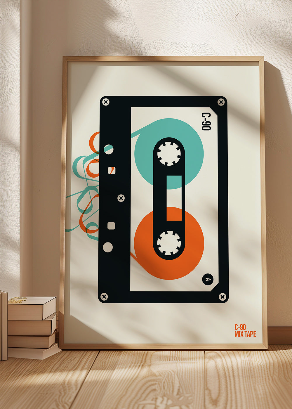 Vintage plakat Mixtape kassette illustration