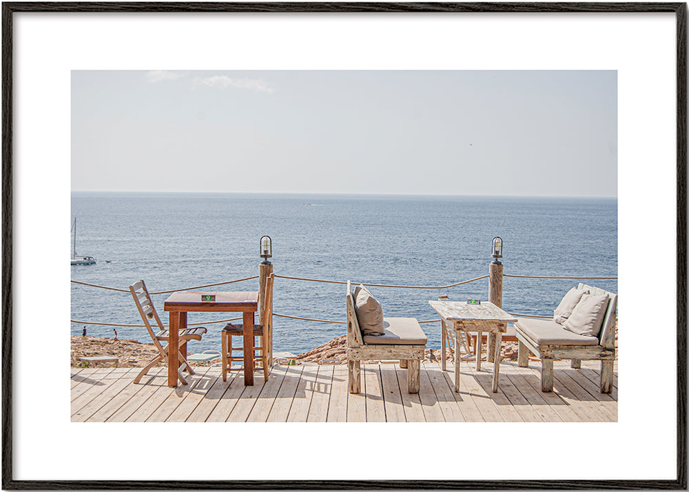 Landskabskunst: terrasse ved havet