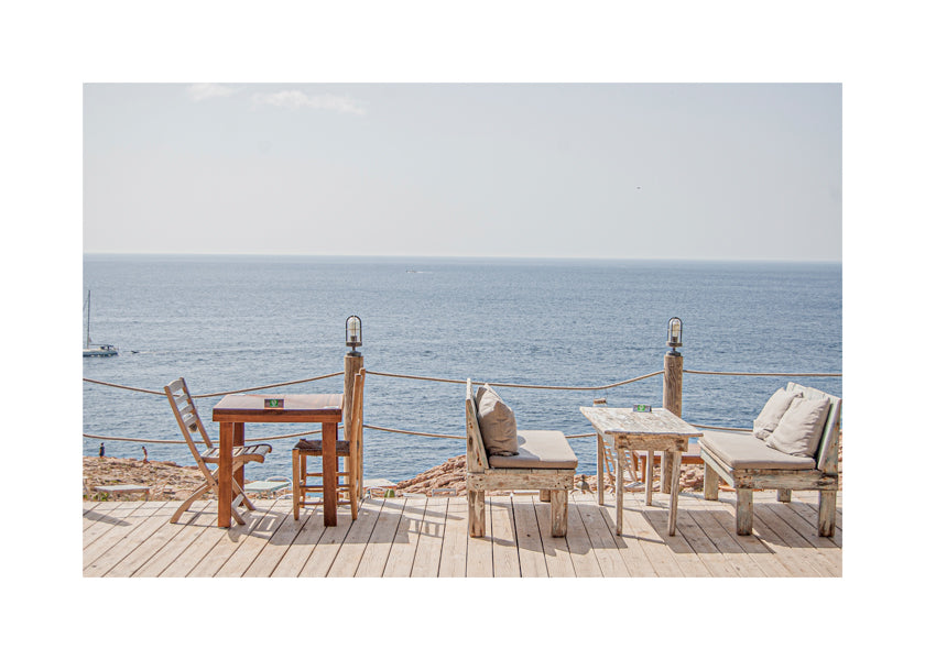 Landskabskunst: terrasse ved havet