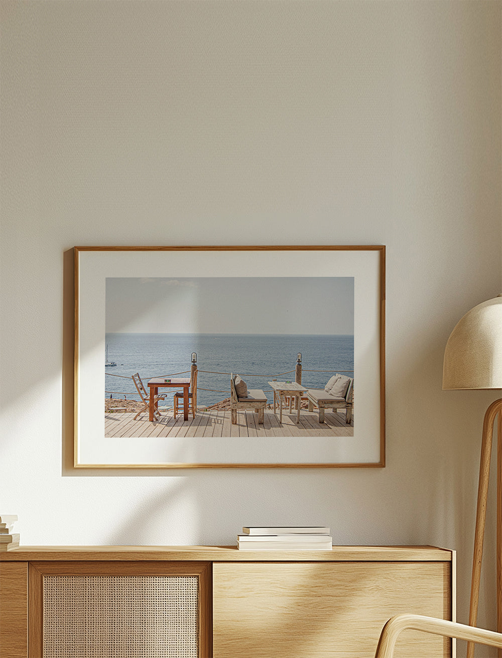 Landskabskunst: terrasse ved havet