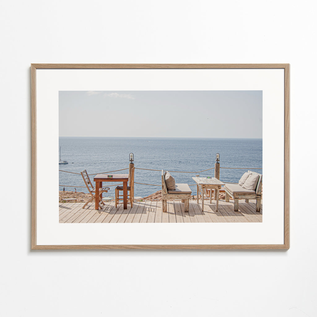 Landskabskunst: terrasse ved havet