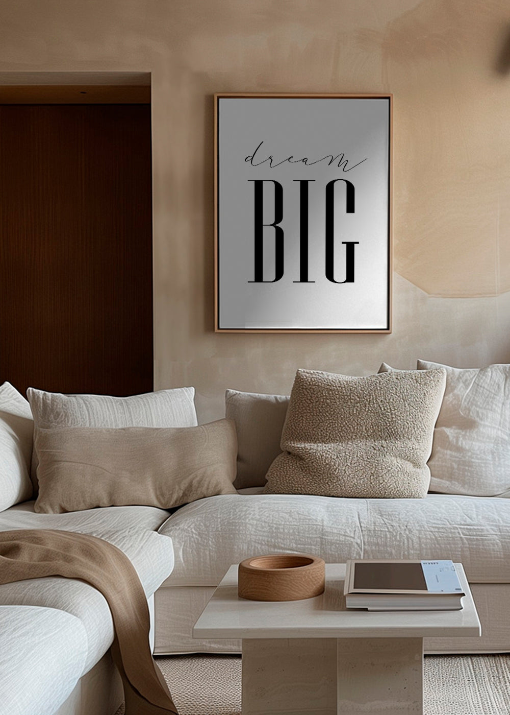 Minimalistisk typografi-plakat med kraftfuld tekst