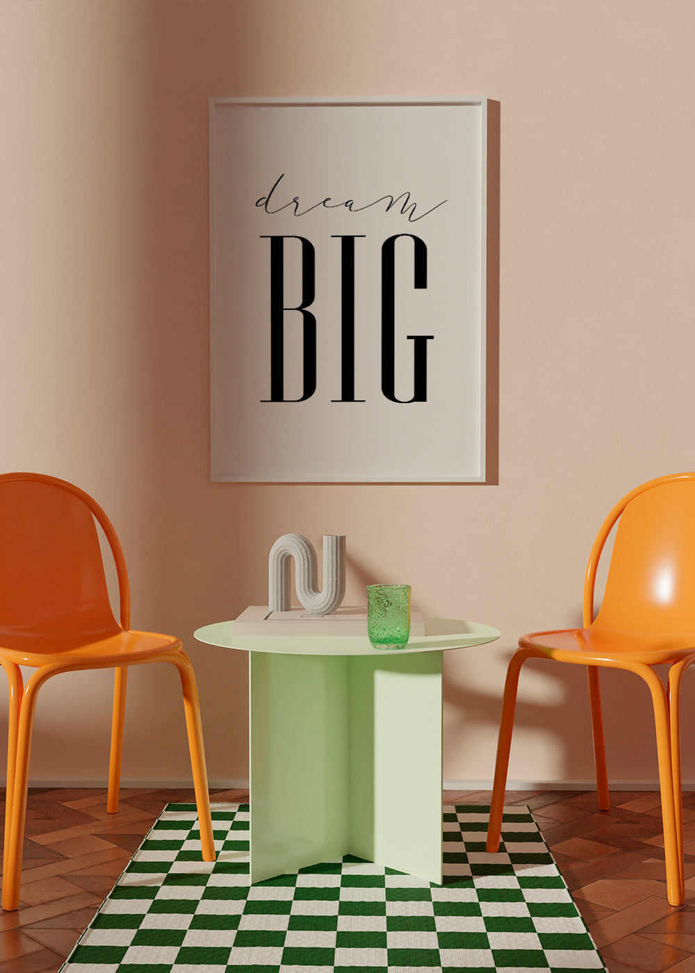 Minimalistisk typografi-plakat med kraftfuld tekst